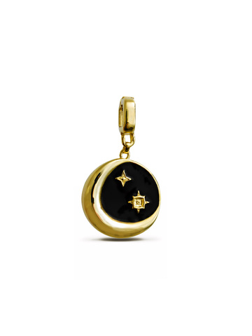 Подвеска Медия, серебро 925, позолота 18k