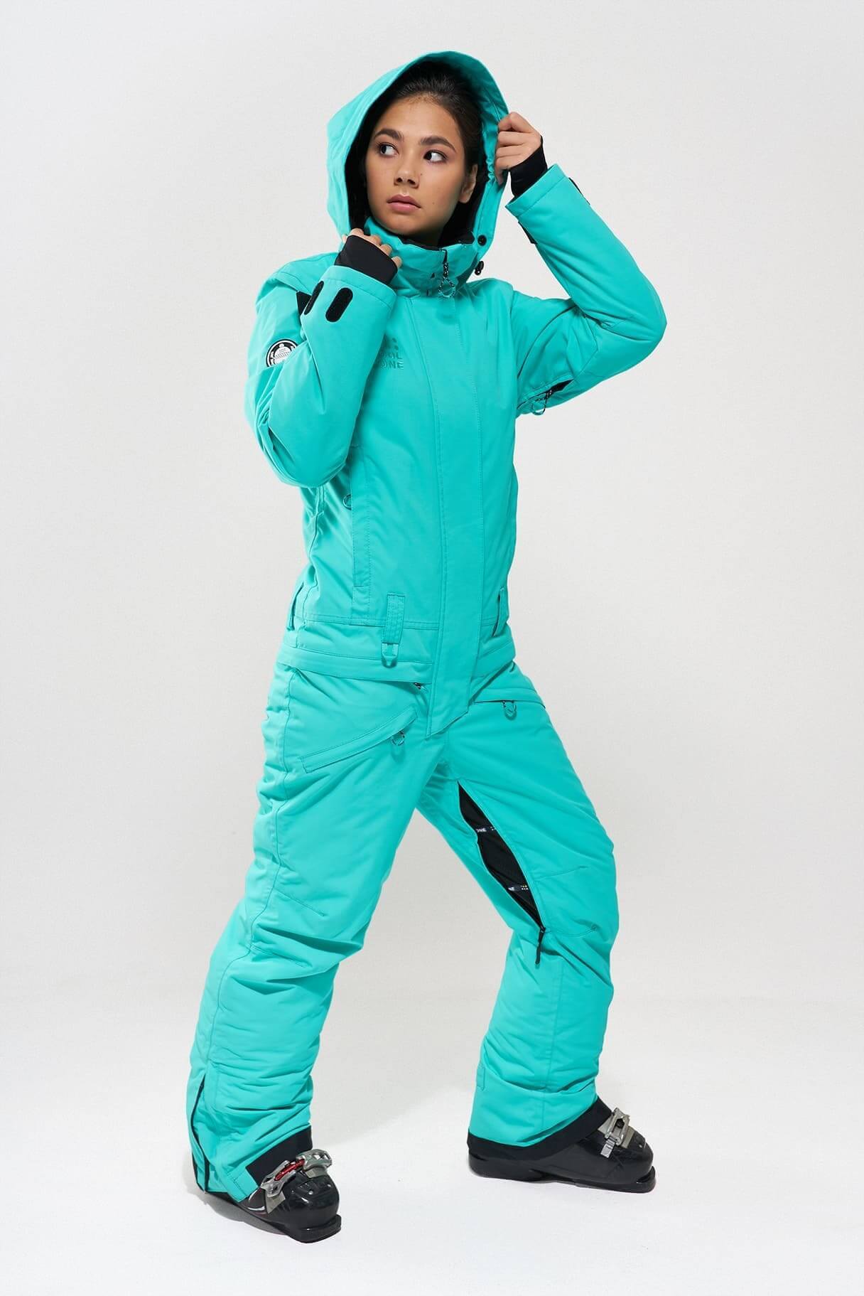 COOL ZONE Twin one Colour сноубордический комбинезон женский мятный - 4