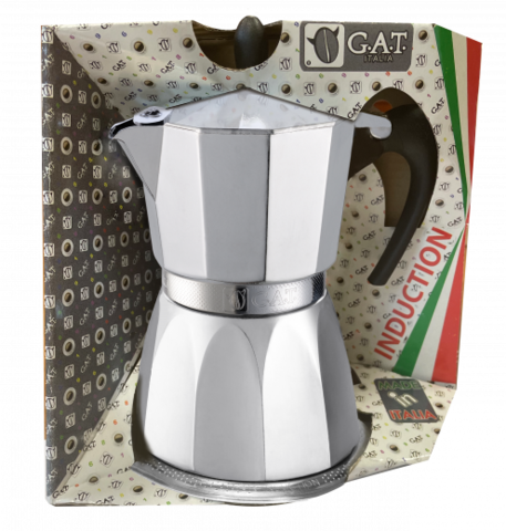 Кофеварка гейзерная G.A.T. GRANMOKA 103409A 450ml индукция, алюминий