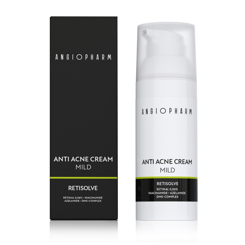 Крем для проблемной кожи с ретиналем ANGIOPHARM Anti Acne Cream Mild 50мл