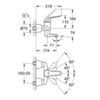 GROHE Euroeco Special 32768000 Смеситель локтевой для раковины