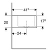 Geberit Bambini 430200016 Раковина подвесная 90х41,5 см