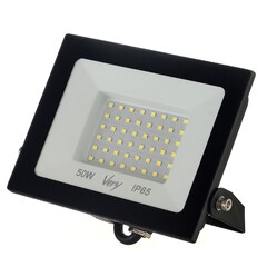 Прожектор светодиодный 50Вт, IP65 6500K, черный (Very) 89-0-655
