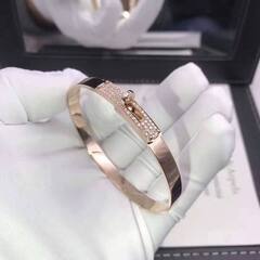 Браслет HERMES Kelly rose/white VGOLD