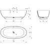 Cezares CZR-RELAX2.0-170-80-56-SSB Ванна из искусственного камня Solid Surface 1700x800x560