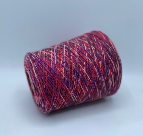 Бобинная пряжа  (пр.Италия),art-Settanta 2/900 450м/100гр, 80%Меринос 20%Полиамид, цвет-Ягодный смузи. арт-21955