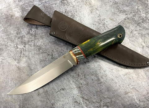 Нож Тигр, Bohler S390, макумэ ганэ, зуб мамонта, карельская береза