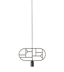 Подвесной светильник NOMON HOME WOODEN DOTS, CONF. 03, GRAPHITE