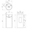 Vincea Solid Surface VBS-6SP01MW Напольная раковина ? 400 мм (белый матовый)