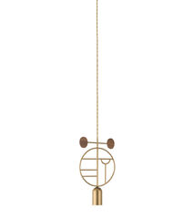 Подвесной светильник NOMON HOME WOODEN DOTS, CONF. 06, GOLD/WALNUT