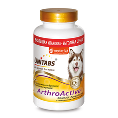 Экопром Юнитабс ArthroActive с Q10 для собак при болезнях суставов 200таб