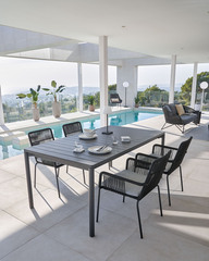 3-х местный диван Branzie из черной веревки, 180 см