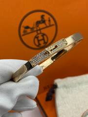 Браслет HERMES Kelly rose/white VGOLD