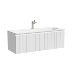 Sancos Ламель LM120W Тумба подвесная 1190х445х406, c одним ящиком оснащенным доводчиками, белый матовый фото