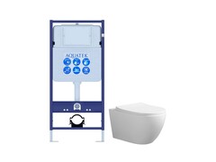 Aquatek SET Aquatek СОФИЯ (рама Aquatek INS-0000012 (без крепеж и панели смыва) +унитаз СОФИЯ AQ1801T-00 с тонким сиденьем sc) фото