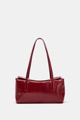 ZARA КОЖАНАЯ СУМКА ЧЕРЕЗ ПЛЕЧО, КРАСНЫЙ