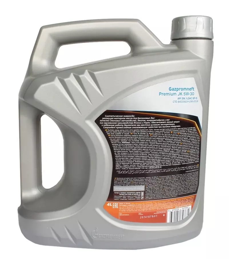 Масло моторное Gazpromneft Premium JK 5W-30 синтетическое 4 л