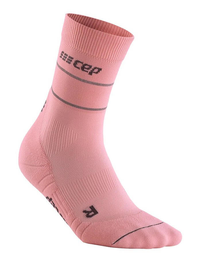Женские компрессионные носки CEP Reflective розовые - 3