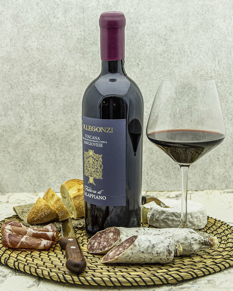 Вино Fattoria di Calappiano Санджовезе Коллегонци Красное Сухое 2015 г.у. 15,0% 0,75 л, Италия