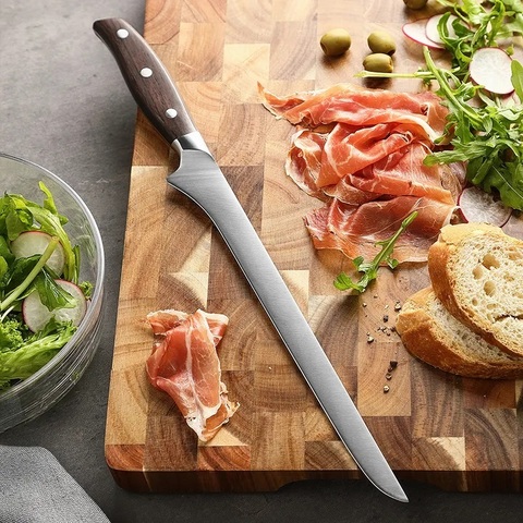 Нож для тонкой нарезки мяса, рыбы, колбасы (слайсер) кухонный Scandylab Premium SP005