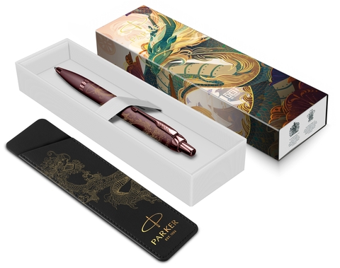 Ручка шариковая Parker IM Monochrome Dragon SE, Burgundy (2190514_LE24)