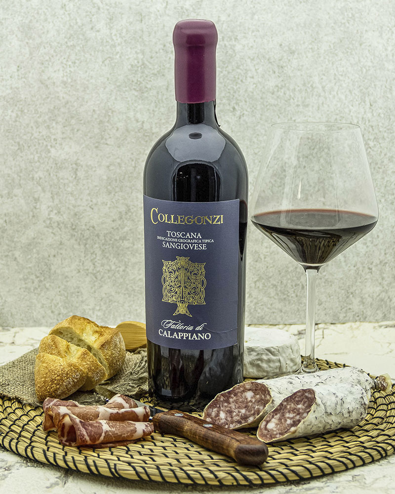 Вино Fattoria di Calappiano Санджовезе Коллегонци Красное Сухое 2015 г.у. 15,0% 0,75 л, Италия