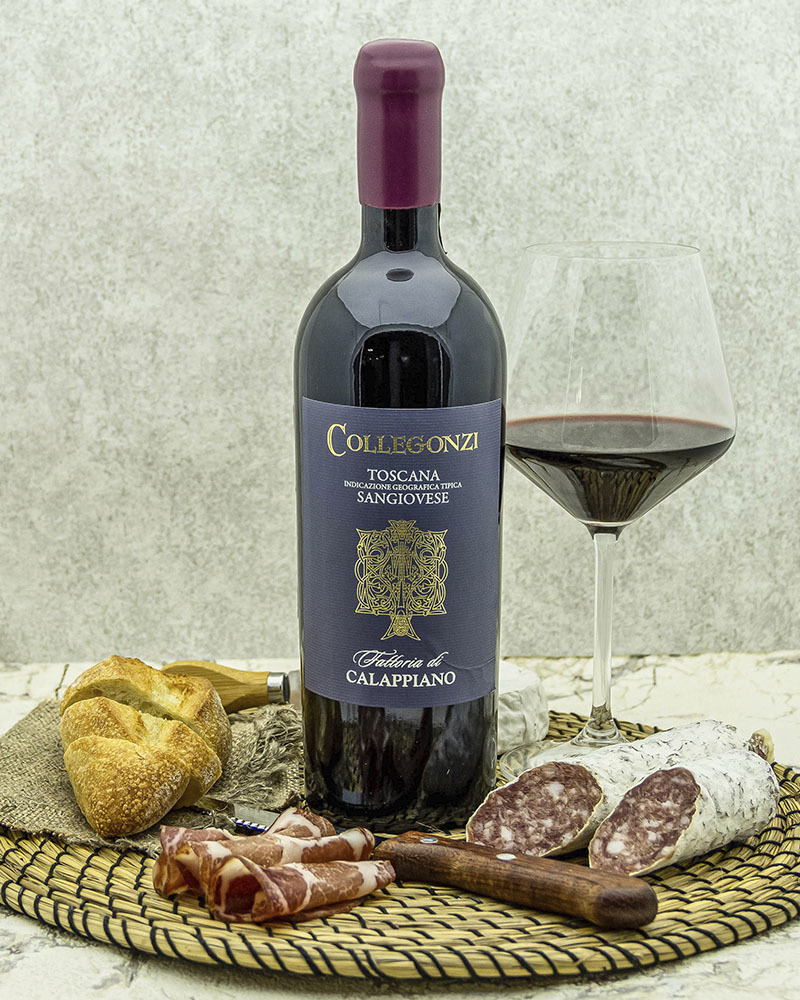 Вино Fattoria di Calappiano Санджовезе Коллегонци Красное Сухое 2015 г.у. 15,0% 0,75 л, Италия