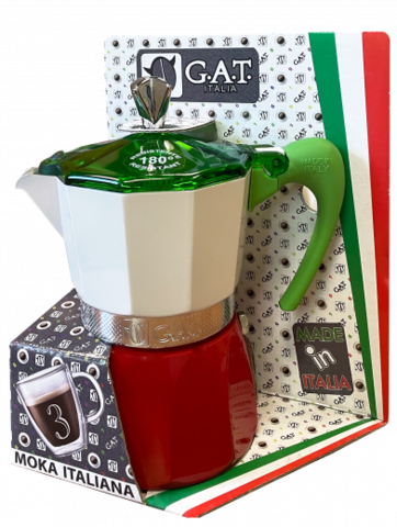Кофеварка гейзерная G.A.T. MOKITALY 103806IT 300ml, алюминий/пластик