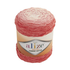 ALIZE "SOFTY PLUS OMBRE BATİK", 100% микрополиэстер, 500 гр. 600 м, Красный