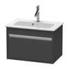 Duravit Ketho KT642204949 База под раковину 410x600x385, 1 выдв. ящик, цвет Графит матовый