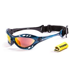 Спортивные очки OCEAN Cumbuco Transparent Blue / Revo Orange Polarized lenses