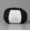 Classy, пряжа с люрексом и пайетками, шелк-5%, мериносовая шерсть-20%, нейлон-30%, норка-45%, 50 гр, 240 м, чёрный