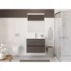 BelBagno UNO-900-2C-SO-СO База под раковину подвесная с фрезерованными ручками по всей длине фасада с двумя выкатн. ящ., Бежевый матовый, 900x455x608