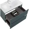 BelBagno UNO-900-2C-SO-AO База под раковину подвесная с фрезерованными ручками по всей длине фасада с двумя выкатн. ящ., Голубой Матовый, 900x455x608