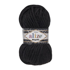 Пряжа ALIZE "Superlana Megafil" 60 черный