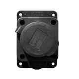 Розетка настенная 16А IP44 250В (еврослот) с заглушкой с заземл. каучук UNIVersal 602229 — фото 2