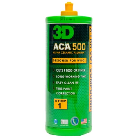 3D Паста на водной основе для низкотемпературной полировки ACA 500 Cut Compound 0,95л