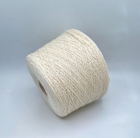 Бобинная пряжа (пр.Италия).art-Seta bourette 2/900 450/100гр, 100%Буретный шелк, цвет-Молочный, арт.34005