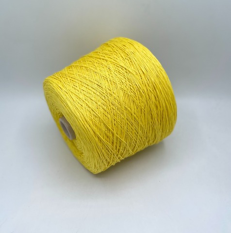 Бобинная пряжа (пр.Италия), art.Cotone, 350м/100 гр. 100%Хлопок, цвет-Желтый , арт.34751