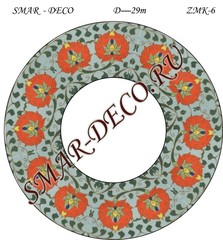 Эскиз для росписи, Зеркало диаметр 29см, SMAR-zmk-6