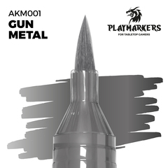 Акриловый маркер с кистью AK Playmarkers Gun Metal
