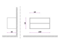 Тумба под раковину COOL с 2 выдвижными ящиками 100x45x54 белый — изображение 3
