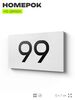 Табличка с номером 99 на дверь квартиры, для офиса, кабинета, аудитории, склада, белая 120х70 мм, Айдентика Технолоджи