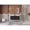 BelBagno KRAFT-1200-4C-SO-GSO База под раковину подвесная с фрезерованными ручк. по всей длине фасада с чет-мя выкатн. ящ., Темно-Серый Мат.,1200x455x500