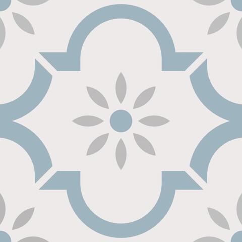 Smile Tile Эклектика Арабески Голубой 20x20