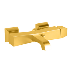Gessi Mimi 31113#080 Смеситель для ванны однорычажный с автоматическим переключателем ванна/душ, цвет: золото фото