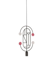 Подвесной светильник NOMON HOME WOODEN DOTS, CONF. 4, GRAPHITE/COLOR