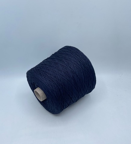 Бобинная пряжа (пр.Италия), art.Cotone, 350м/100 гр. 100%Хлопок, цвет-Синие чернила , арт.34779
