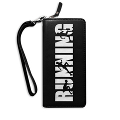 Клатч на молнии "RUNNING", черный