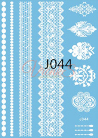 Флеш тату / Flash Tattoo белые №JO44 купить за 180&nbsp;руб
